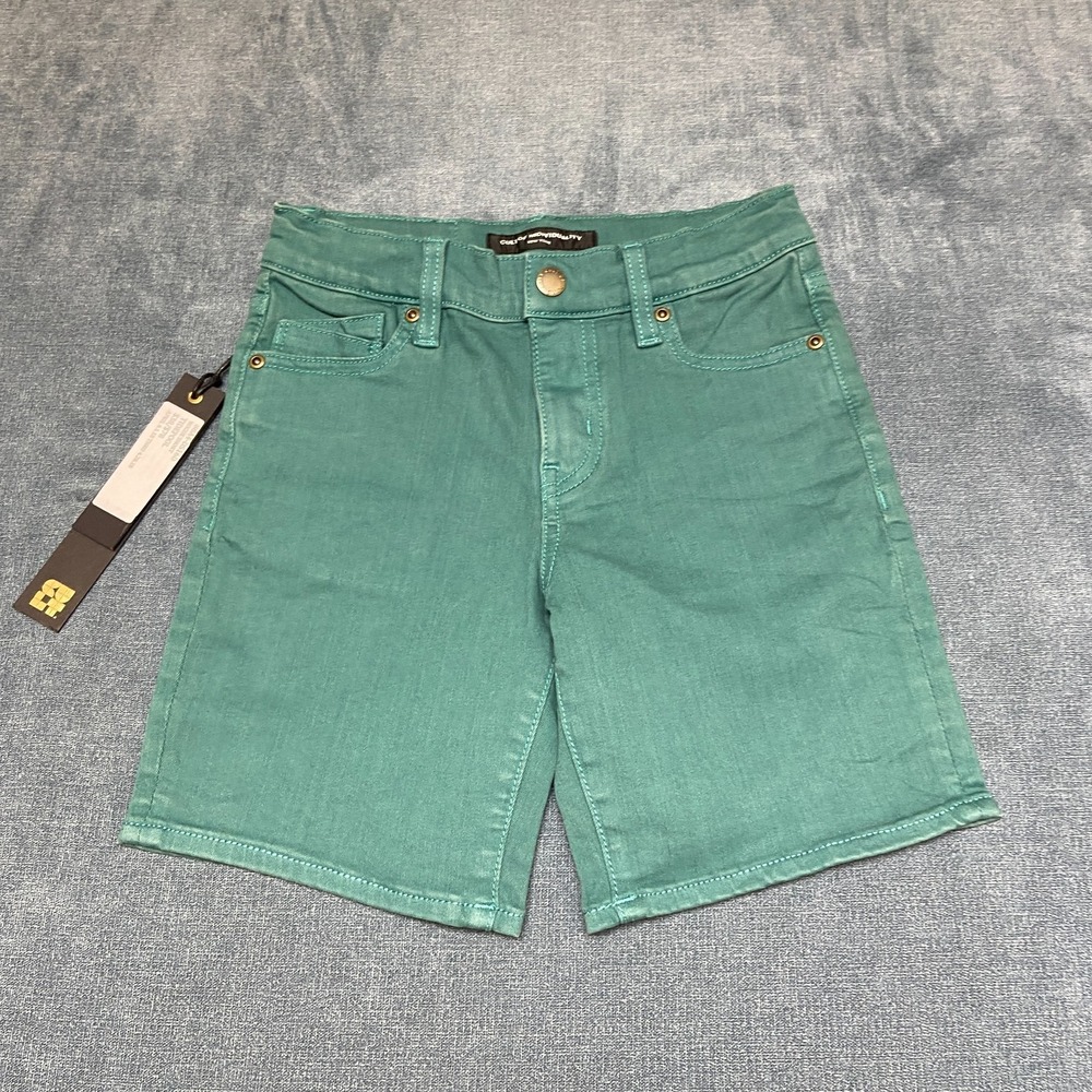 Cult of Individuality Rogue Shorts Boys 6 Green Cotton Medium Wash Everyday Wear